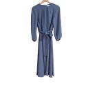 【中古】Leilian(レリアン) ワンピース 長袖/ロング/my perfect wardrobe ブルーグレー
