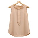 【新着】【中古】FOXEY NEW YORK(フォクシーニューヨーク) ノースリーブカットソー ベージュ