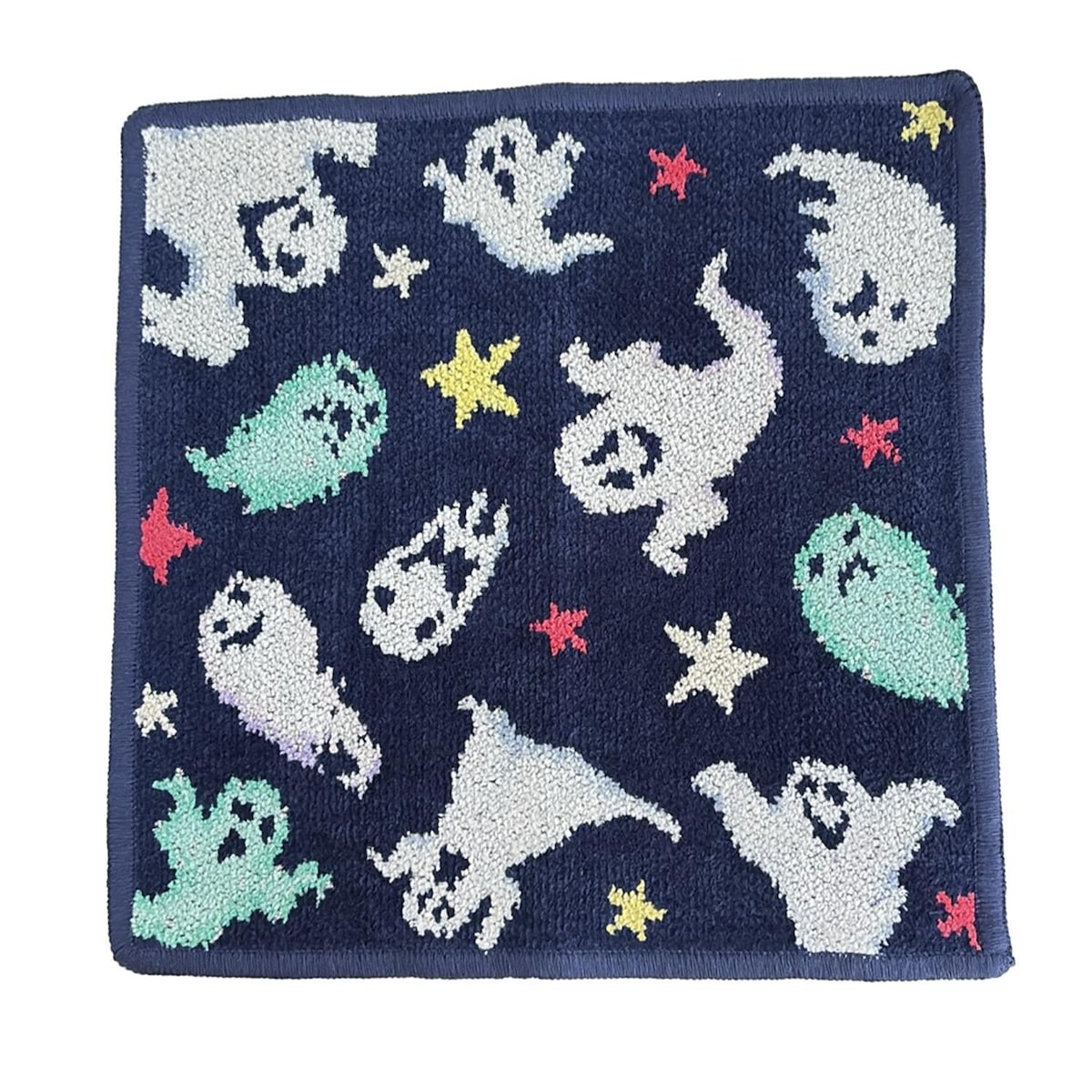 【中古】FEILER(フェイラー) 小物 ハンドタオル/LOVERARY/オバケ柄 ネイビー×白×マルチのサムネイル