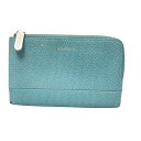 【中古】TIFFANY&Co.(ティファニー) ポーチ L字ファスナー ティファニーブルー レザー