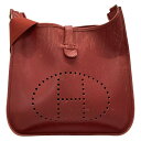 【中古】HERMES(エルメス) エブリンGM ショルダーバッグ ゴールド金具 ルージュヴィフ