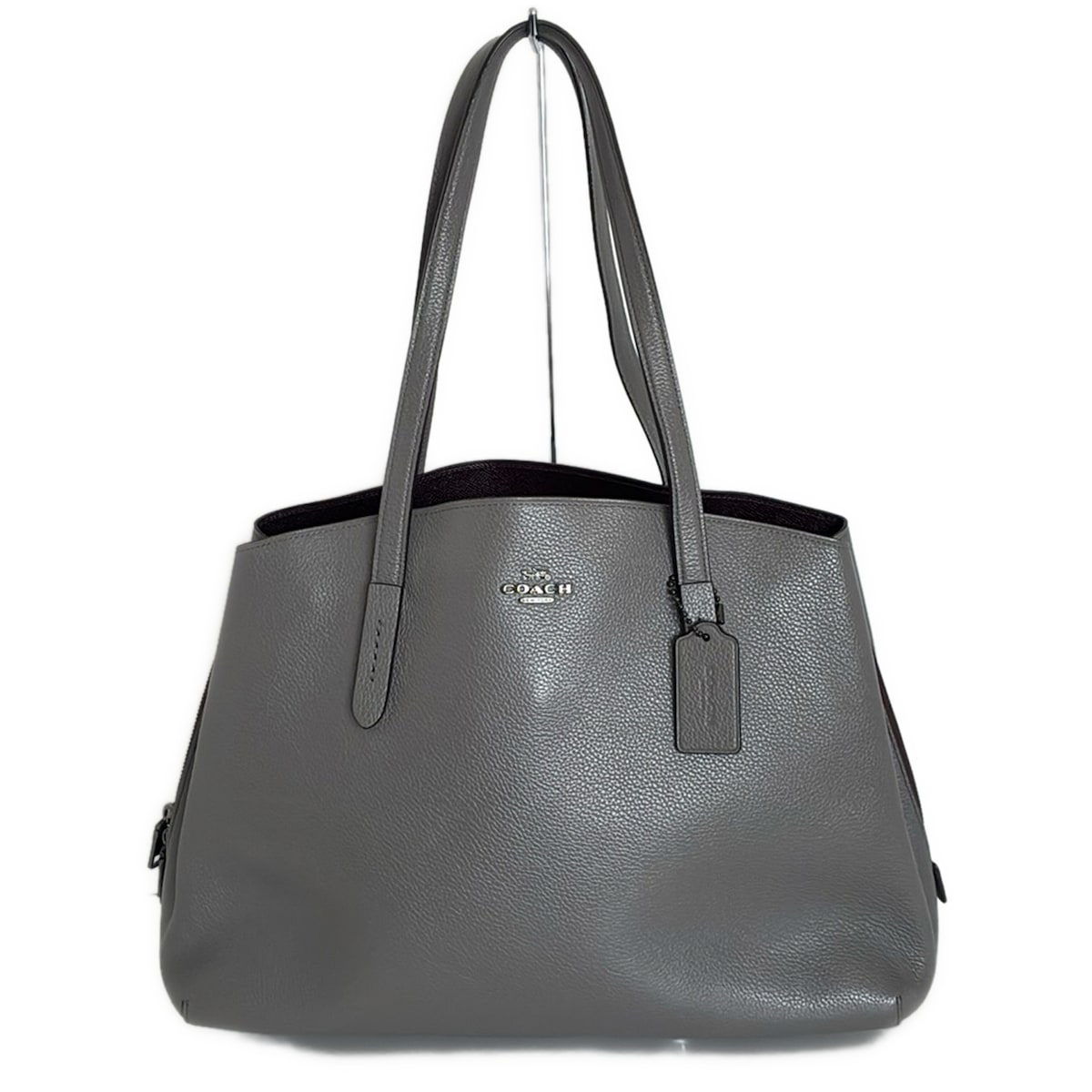 COACH‼️超美品(^^)グレーレザートートバック、‼️ 楽天市場】コーチ COACH レザー(カラーグレー)(トートバッグ