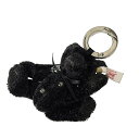 【中古】Steiff(シュタイフ) キーホルダー(チャーム) テディベア/スワロフスキー 黒