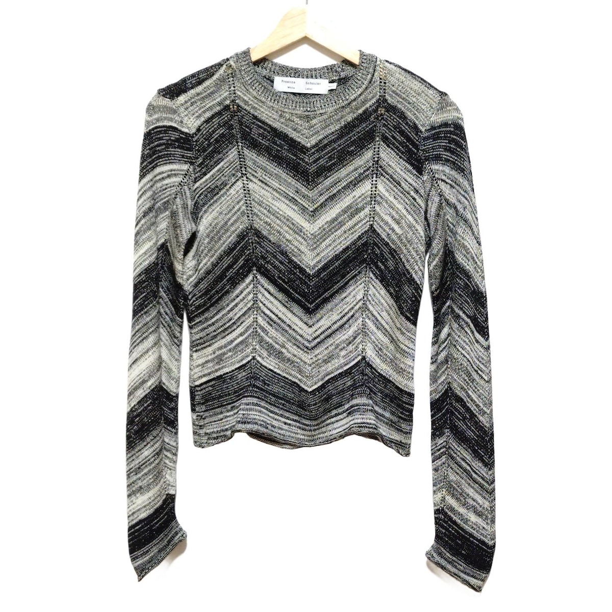 【新着】【中古】Proenza Schouler(プロエンザスクーラー) 長袖セーター 白×黒