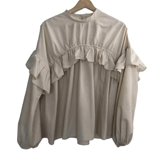 【中古】COEL(コエル) チュニック 長袖/フリル ベージュ 【中古】COEL(コエル) チュニック 長袖/フリル ベージュ