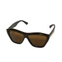 【中古】BOTTEGA VENETA(ボッテガヴェネタ) サングラス ダークブラウン×ゴールド