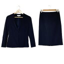 【中古】UNTITLED(アンタイトル) スカートスーツ ダークネイビー