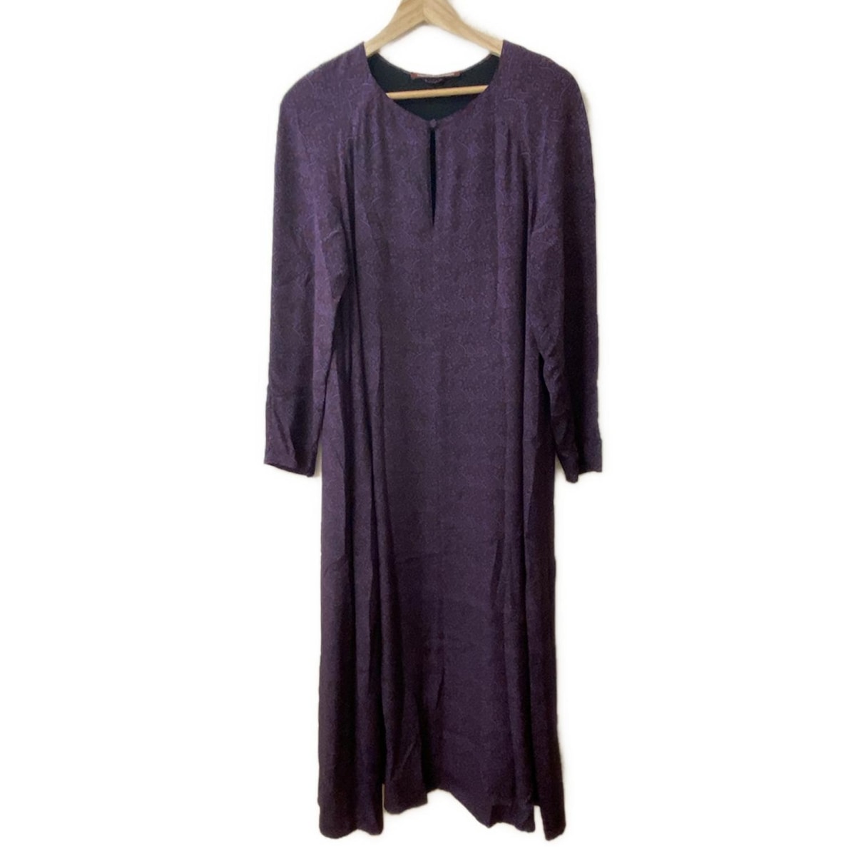 【中古】COMPTOIR DES COTONNIERS(コントワーデコトニエ) ワンピース クルーネック/長袖/マキシ丈/ペイ..