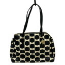 【中古】Kate spade(ケイトスペード) トートバッグ 黒×白 レザー