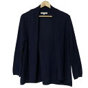 【中古】HANAE MORI(ハナエモリ) カーディガン 長袖/シルク混 ダークネイビー