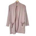 【中古】HANAE MORI(ハナエモリ) カーディガン 長袖/シルク混/ロング丈 ピンクベージュ