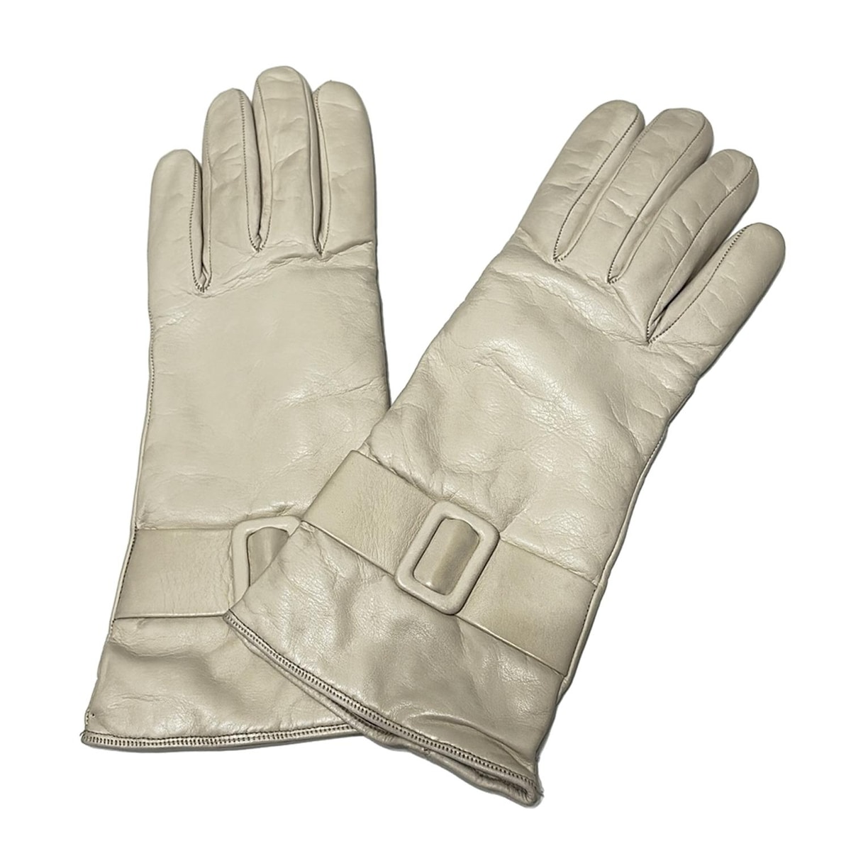 【中古】Gloves(グローブス) 手袋 ベージュ レザー