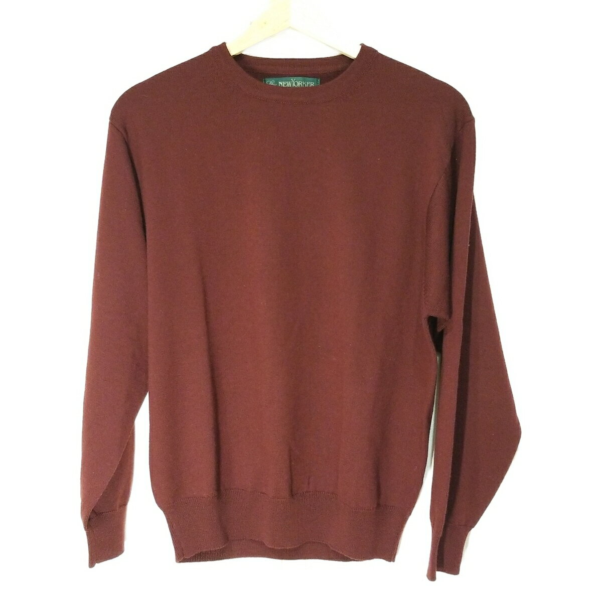 【中古】NEW YORKER(ニューヨーカー) 長袖セーター クルーネック ボルドー