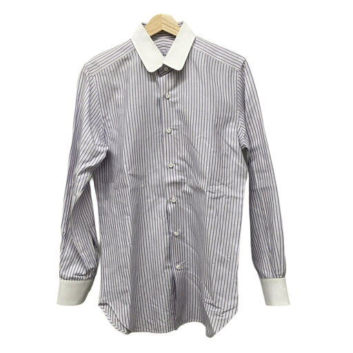 【中古】ORIAN(オリアン) 長袖シャツ ストライプ/TOMORROWLANDコラボ 白×ライトブルー×レッド 【中古】ORIAN(オリアン) 長袖シャツ ストライプ/TOMORROWLANDコラボ 白×ライトブルー×レッド