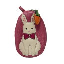 【中古】IBIZA(イビザ) コインケース うさぎ ピンク×ベージュ レザー
