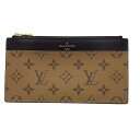 【中古】LOUIS VUITTON(ルイヴィトン) スリムパース 長財布 モノグラムリバース レザー、牛革