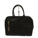 【中古】GHERARDINI(ゲラルディーニ) ハンドバッグ 黒 レザー