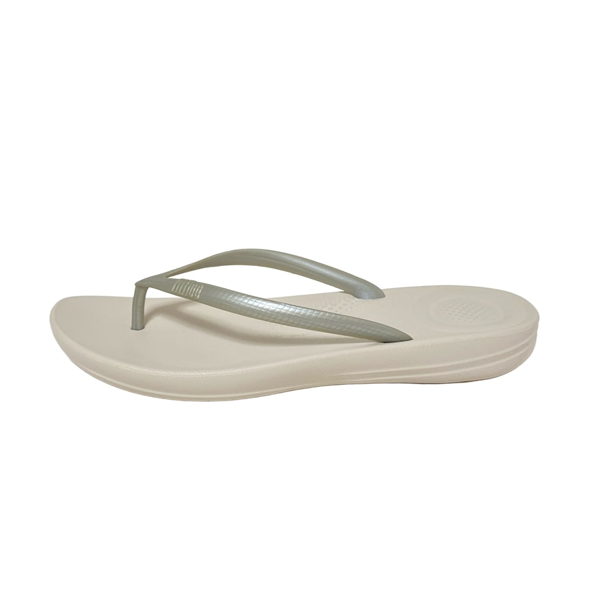 【中古】Fitflop(フィットフロップ) ビーチサンダル 白×シルバー