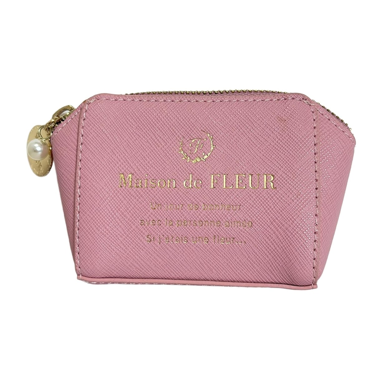 【中古】Maison de FLEUR(メゾンドフルール) ポーチ ピンク レザー