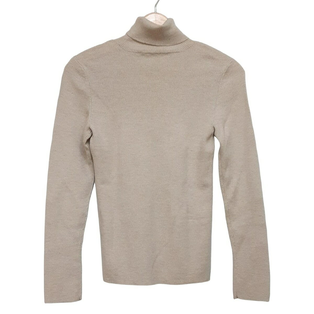 【中古】NEW YORKER(ニューヨーカー) 長袖セーター タートルネック アイボリー×ライトグレー