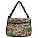 【中古】LESPORTSAC(レスポートサック) ショルダーバッグ ハート グレーベージュ×レッド×マルチ