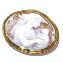【中古】Unbranded() ブローチ 総重量:21.6g K18YG×ブラウン×白