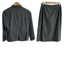 【中古】COMME CA DU MODE(コムサデモード) スカートスーツ 肩パッド グレー