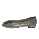 【中古】DIANA(ダイアナ) フラットシューズ シルバー レザー