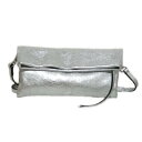 【中古】GIANNICHIARINI(ジャンニキャリーニ/ジャンニキアリーニ) クラッチバッグ シルバー レザー
