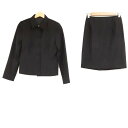 【中古】COMME CA DU MODE(コムサデモード) スカートスーツ 肩パッド 黒