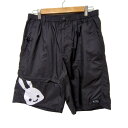【中古】CUNE(キューン) ハーフパンツ うさぎ/ウエストゴム 黒×白
