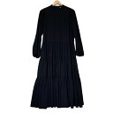 【中古】SHE Tokyo(シートーキョー) ワンピース クルーネック/長袖/マキシ丈 黒