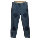 【中古】MOSCHINO(モスキーノ) ジーンズ フルレングス/スペード/B ブルー×ネイビー