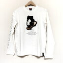 【中古】DOUBLE STANDARD CLOTHING(ダブルスタンダードクロージング) 長袖Tシャツ クルーネック/パイル/クマ/スケートボード 白×ダーク...
