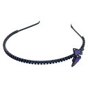 【中古】ANNA SUI(アナスイ) カチューシャ バタフライ(蝶) ダークグレー×パープル