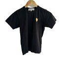 【中古】PLAY COMMEdesGARCONS(プレイコムデギャルソン) 半袖Tシャツ ハート 黒×ゴールド