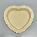 【中古】LE CREUSET(ルクルーゼ) ハートディッシュ プレート ハート レッド×ベージュ