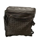 【中古】BOTTEGA VENETA(ボッテガヴェネタ) イントレチャート ウエストポーチ ダークブラウン レザー|詳細画像