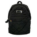 【中古】MARC JACOBS(マークジェイコブス) クロスビーキルトバックパック リュックサック 黒 レザー
