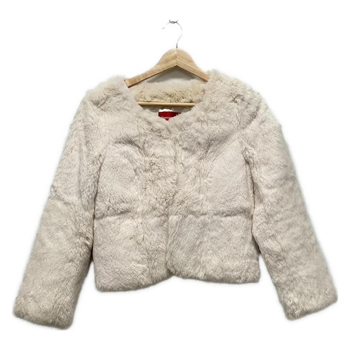 【中古】Apuweiser-riche(アプワイザーリッシェ) コート 毛皮/長袖/ショート丈/冬 ベージュ