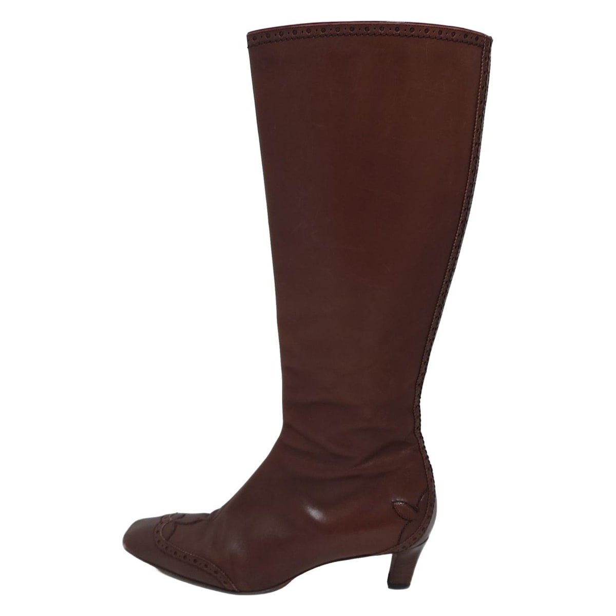 【中古】LOUIS VUITTON(ルイヴィトン) ショートブーツ つま先のみ修繕済 ダークブラウン レザー