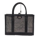 【中古】GINZA Kanematsu(ギンザカネマツ) トートバッグ 黒×白 レザー