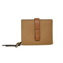 【中古】LOEWE(ロエベ) コンパクトジップウォレット 2つ折り財布 トフィー×タン(4)