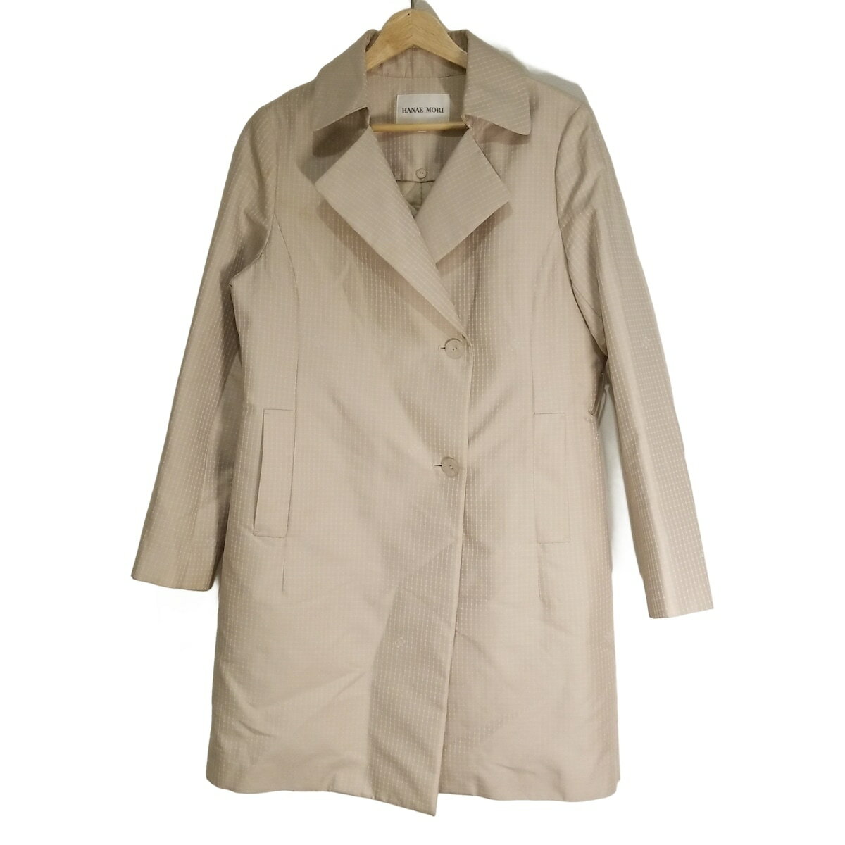 新品　ハナエモリ　コート　 サイズ38（M） ブルー　ネイビー HANAE MORI （Prices down4）雨コート メンズ 洗える 着物