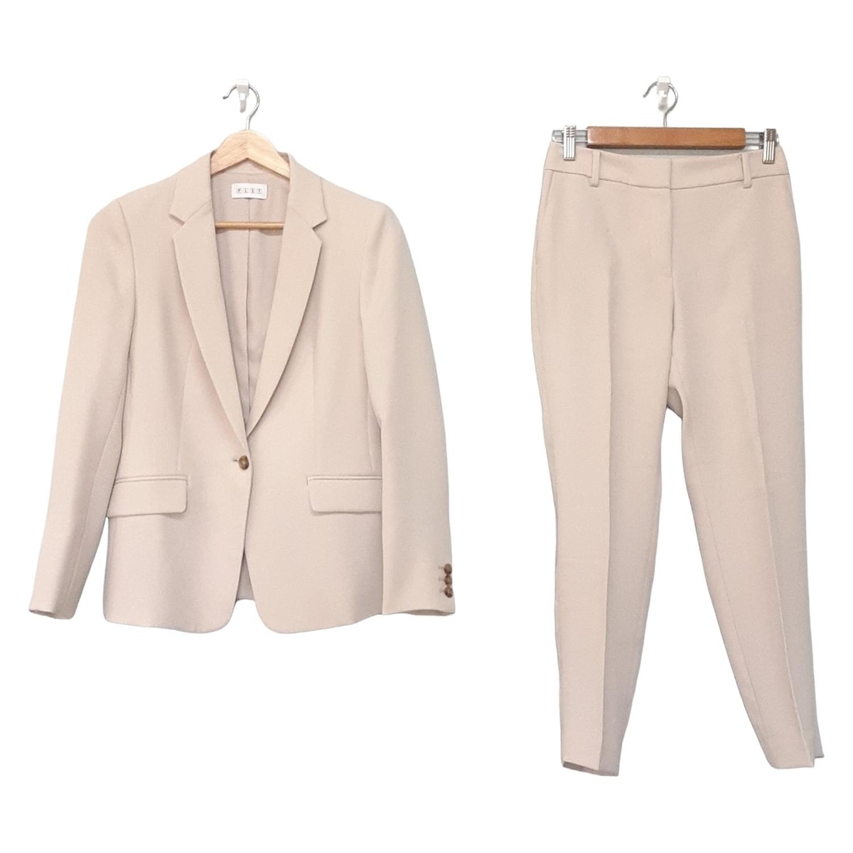 【中古】PLS+T(PLST)(プラステ) レディースパンツスーツ アイボリー