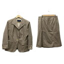 【中古】Burberry LONDON(バーバリーロンドン) スカートスーツ グレーベージュ