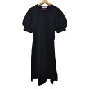 【中古】AKIRA NAKA(アキラナカ) ワンピース クルーネック/半袖/ロング 黒