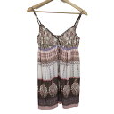 【中古】HYSTERIC GLAMOUR(ヒステリックグラマー) キャミソール クマ/花柄 白×ライトピンク×マルチ