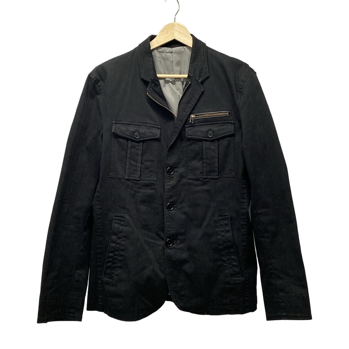 【中古】monsieur NICOLE(ムッシュニコル) ブルゾン 長袖/春 黒