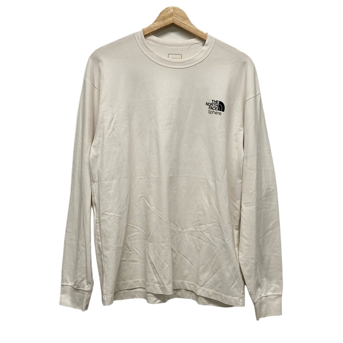 【中古】THE NORTH FACE(ノースフェイス) 長袖Tシャツ 白×黒